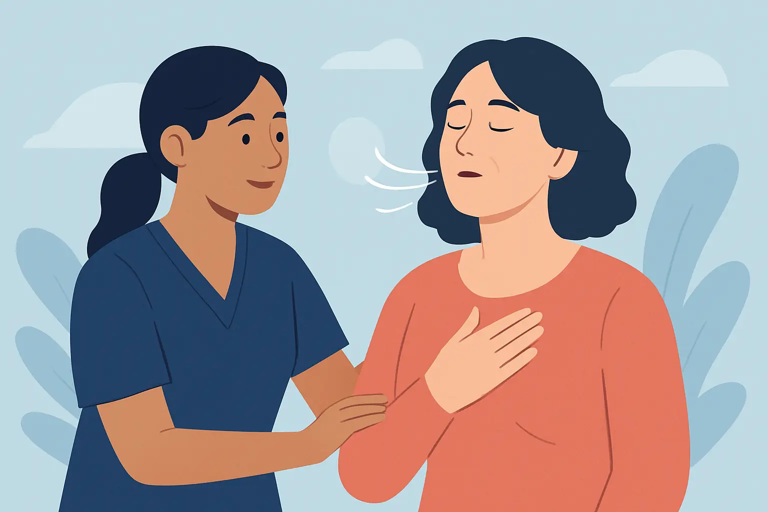 Professional caregiver providing respite support for a family caregiver